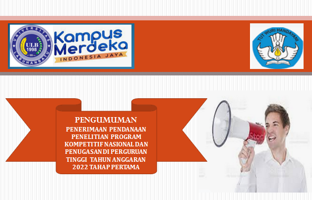 8 Dosen ULB Pemenang Hibah Penelitian Dosen Pemula PDP Kemendikbud 