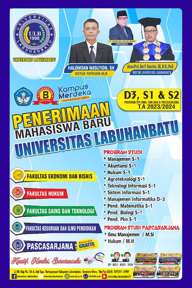 Penerimaan Mahasiswa Baru Universitas Labuhanbatu Tahun Akademik