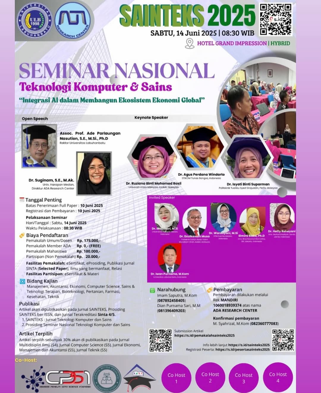 Seminar Nasional Teknologi Komputer dan Sains (SAINTEKS) Tahun 2025 ...